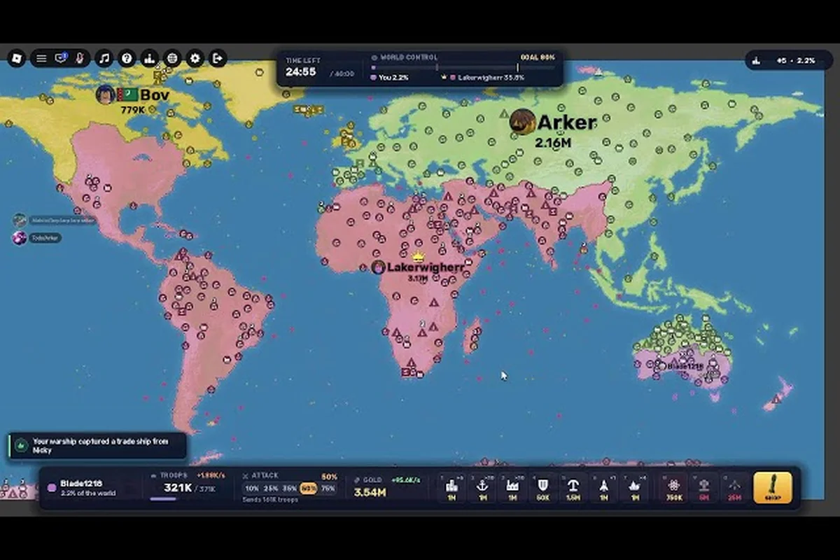 RoWorld World map strategy: Conquer All 7 Regions